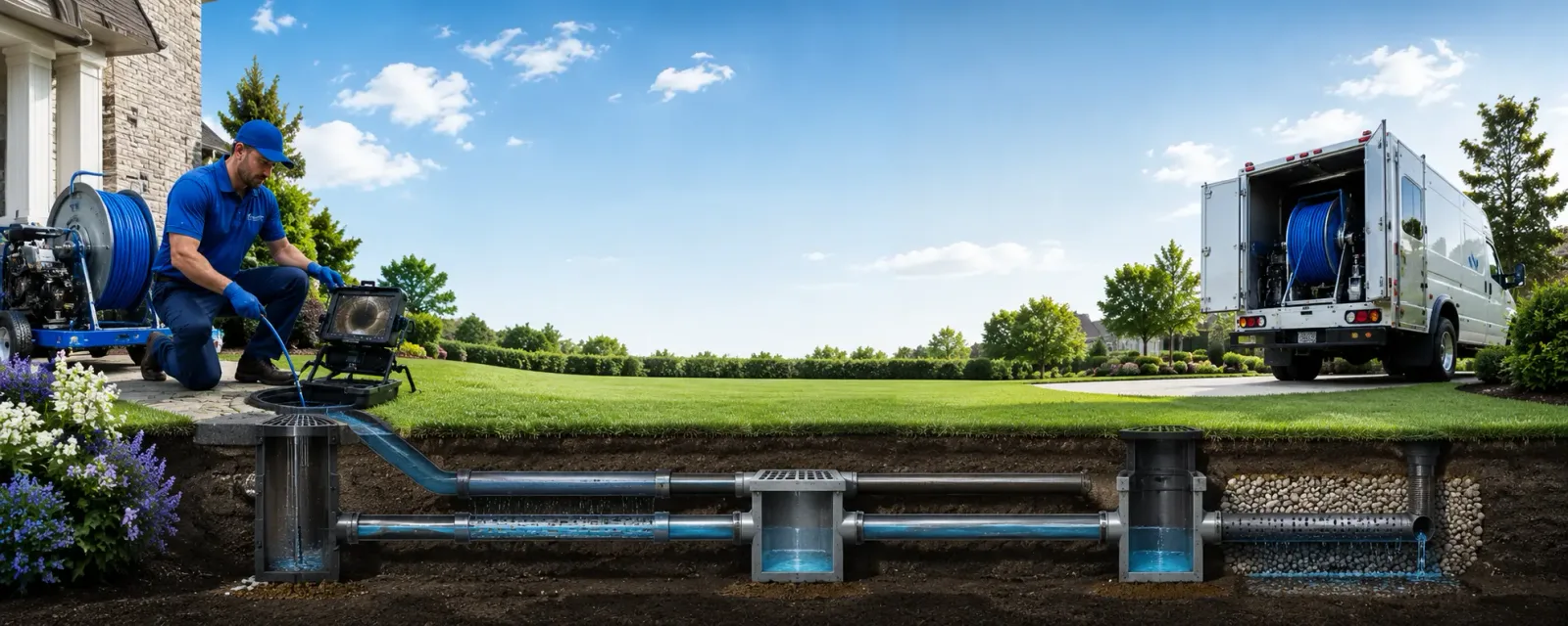 Outdoor drain cleaning information for Frenchtown, NJ